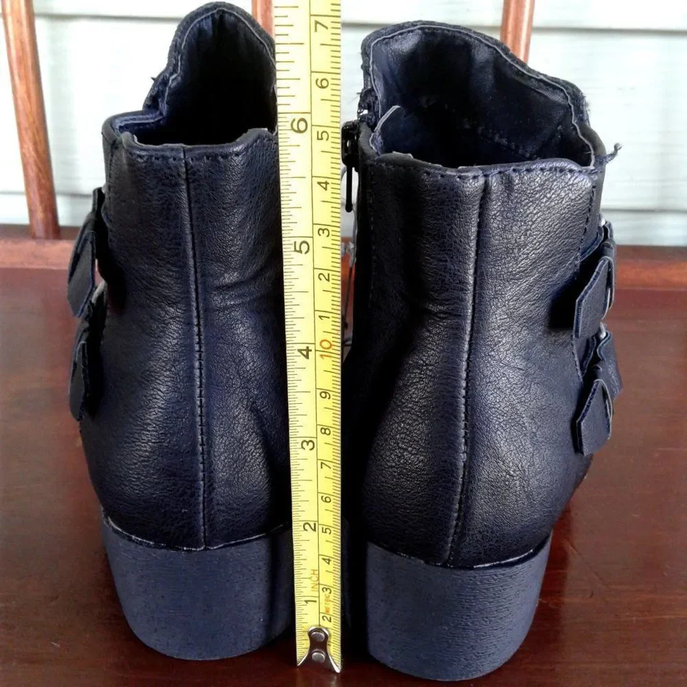 Jellypop Big Girl Ankle Boot size 5M Black Faux Leather